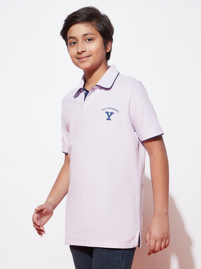 Teen Boy Yale University Light Purple Polo T-shirt