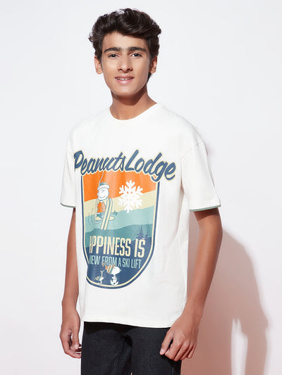 Teen Boy Peanuts Printed T-Shirt