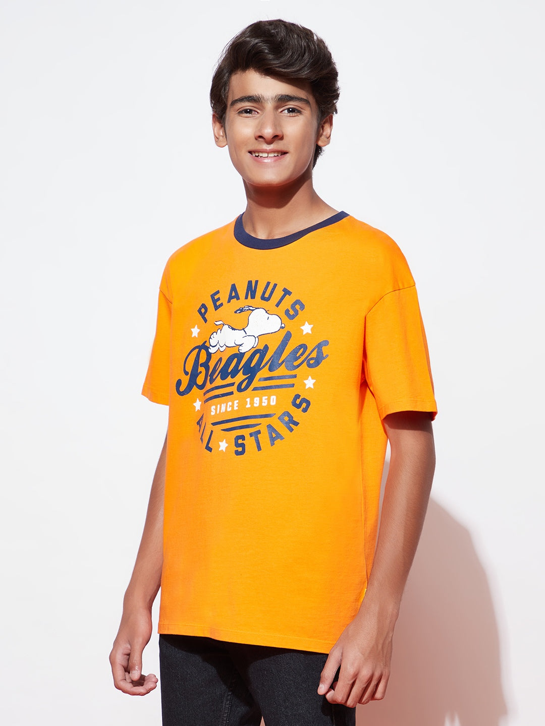Peanut Beagles Orange Oversized T-shirt