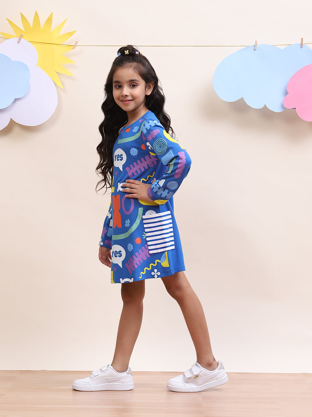 Blue AOP Play Dress