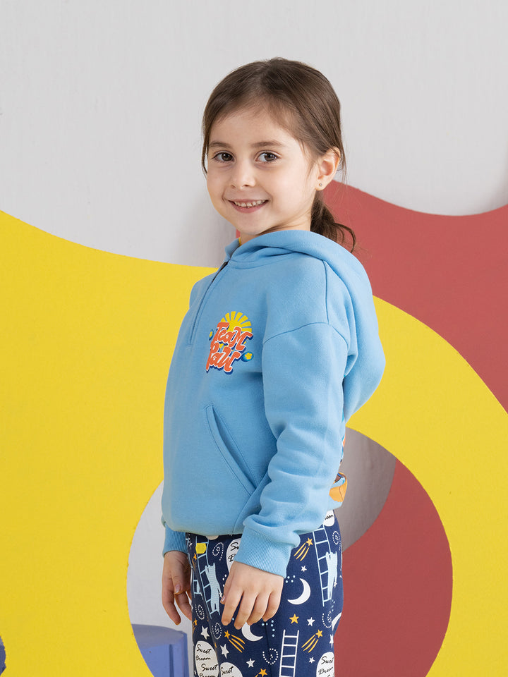 Unisex Hoodie Combo - Black & Blue Fleece Full Sleeve with Drawcord