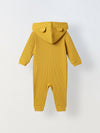 Infant Mustard Hooded Romper with Patch