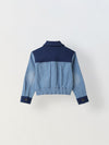 Spunkies Boys Cropped Denim Jacket with Rubbing