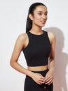 Black Stretch Ribbed Top