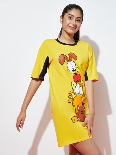 Teen Girls Big Garfield Print Dress