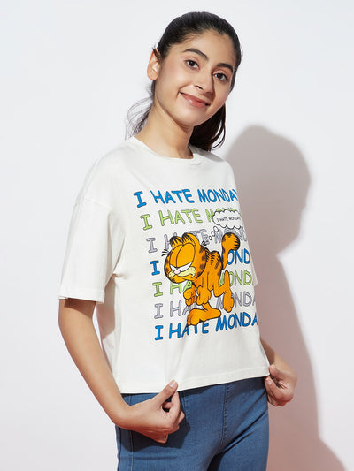 Teen Girls Cotton Garfield T-shirt