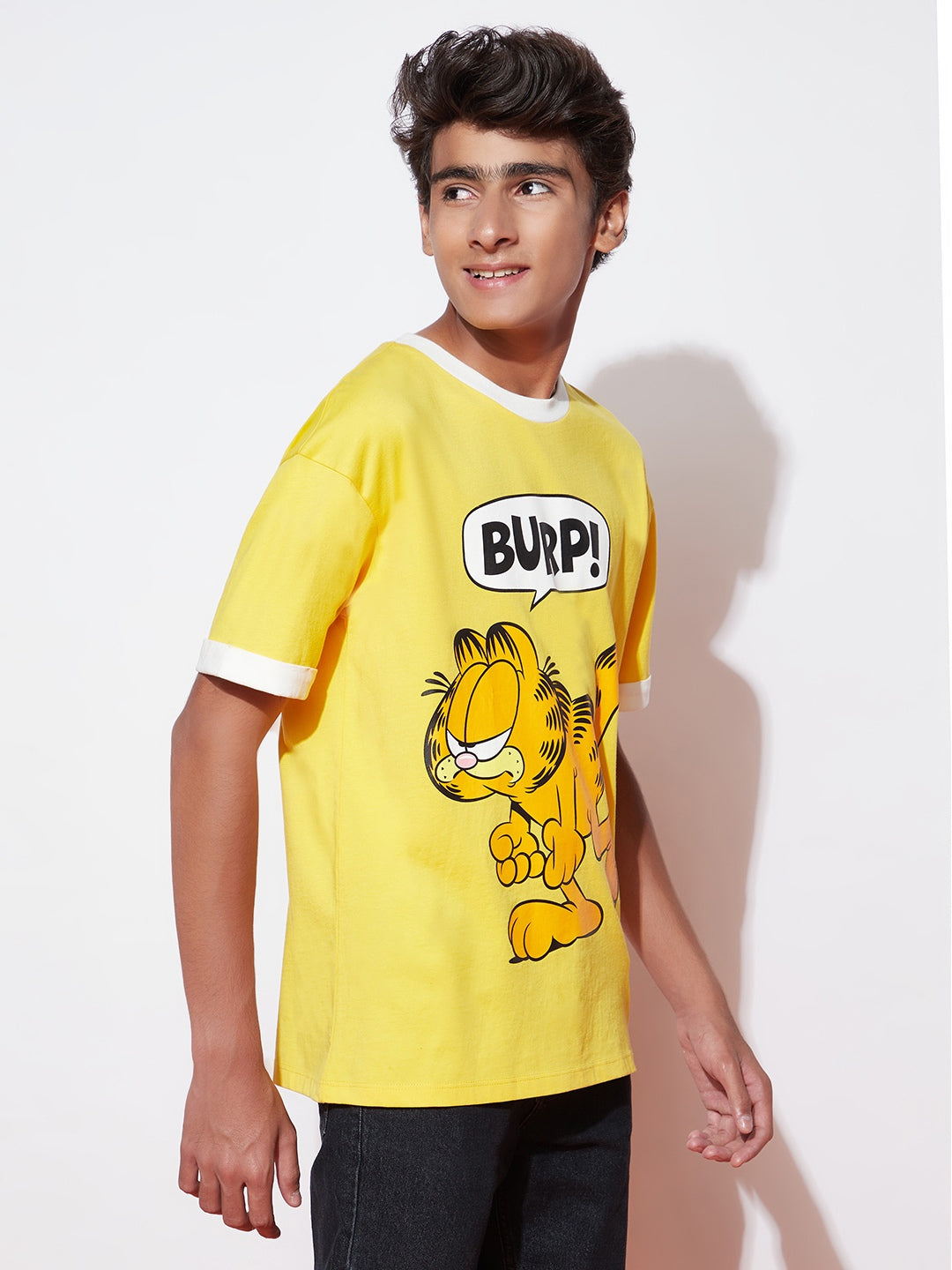 Teen Garfield! Yellow Oversized T-Shirt
