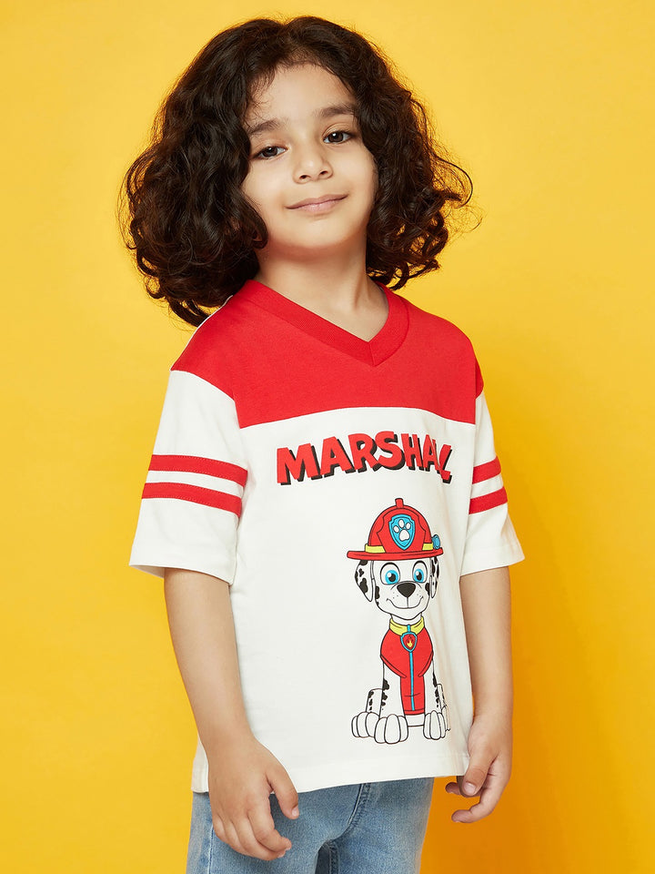 Boys Cotton Red Paw Patrol Tshirt