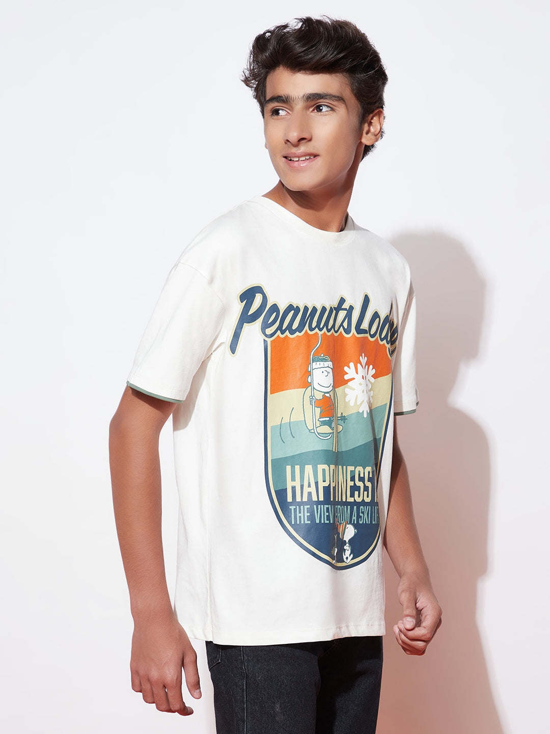 Teen Boy Peanuts Printed T-Shirt