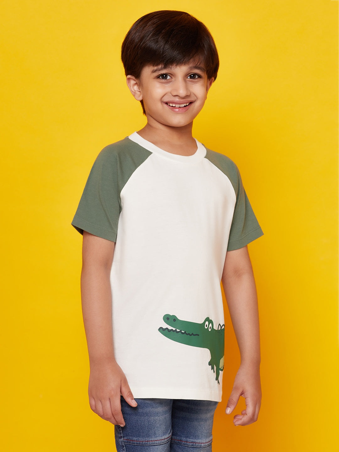 Crocodile Print Kid Boys Tshirt