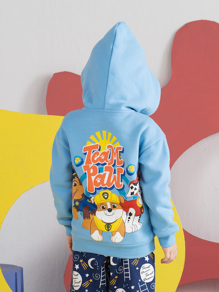 Unisex Hoodie Combo - Black & Blue Fleece Full Sleeve with Drawcord