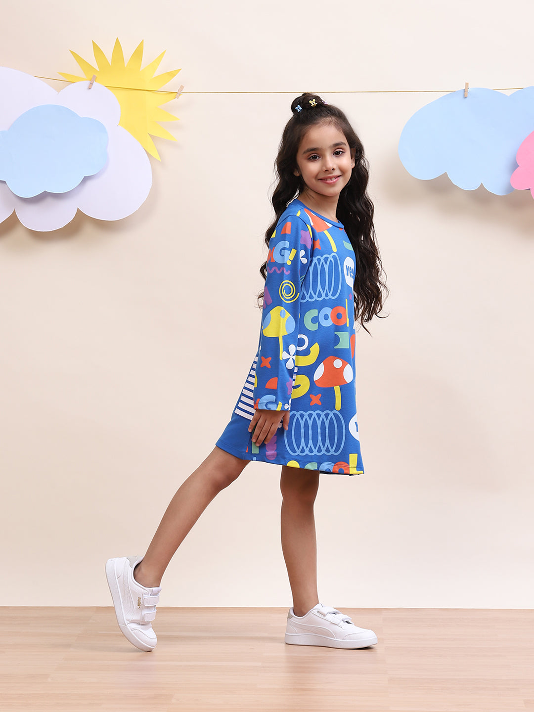 Blue AOP Play Dress
