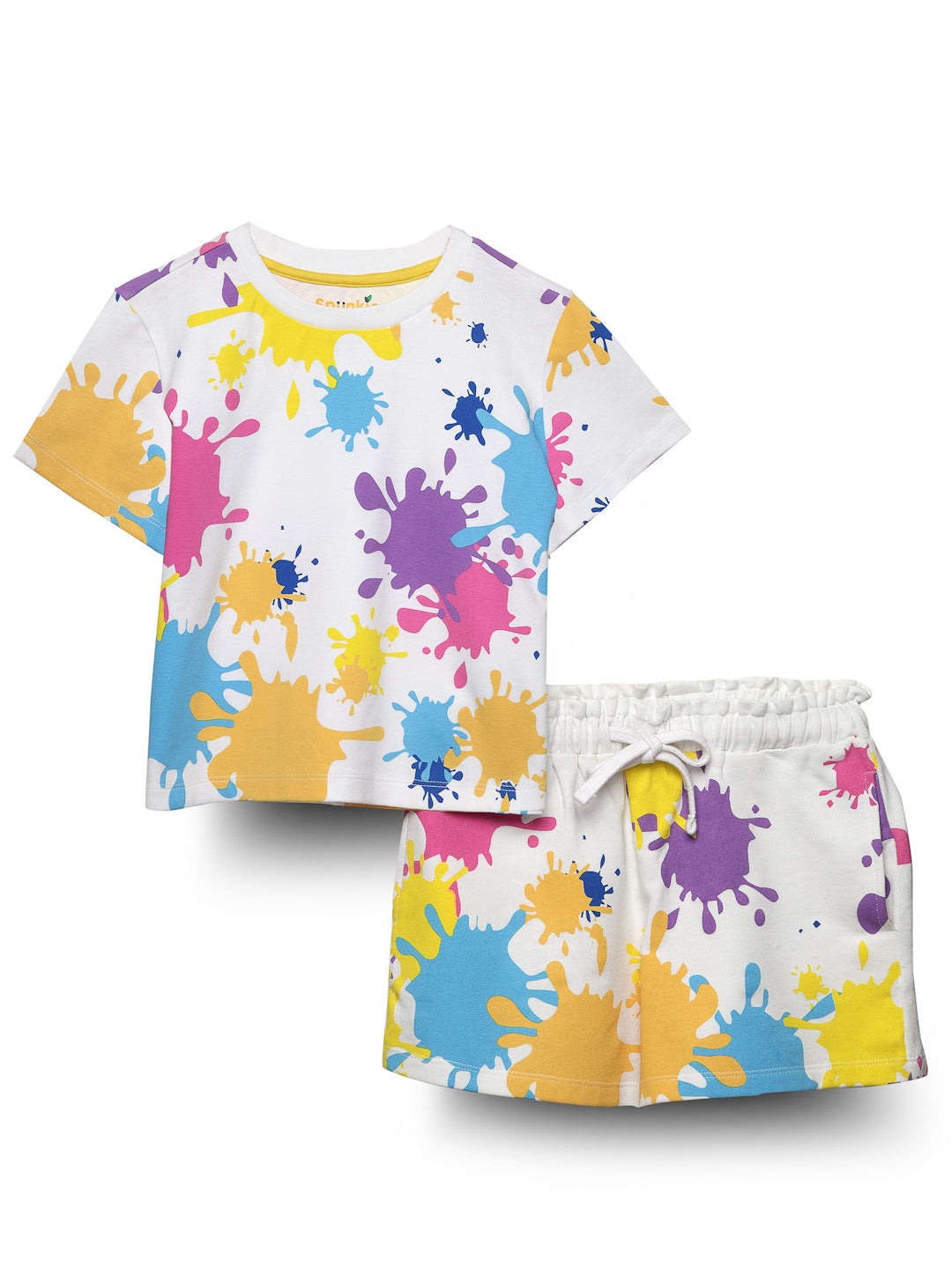 Funky Splash AOP Printed Girls Sets