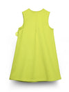 Lime Sleeveless 3D Floral Dress