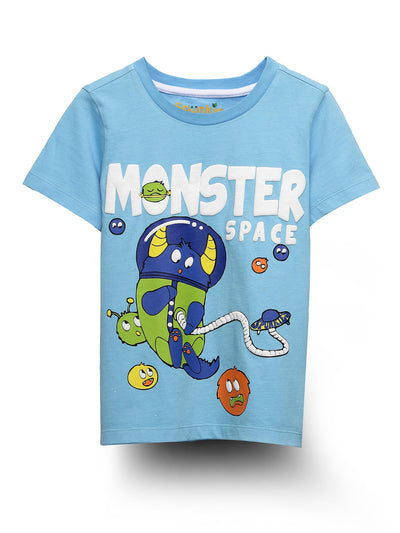 Space-printed trendy casual boys sets