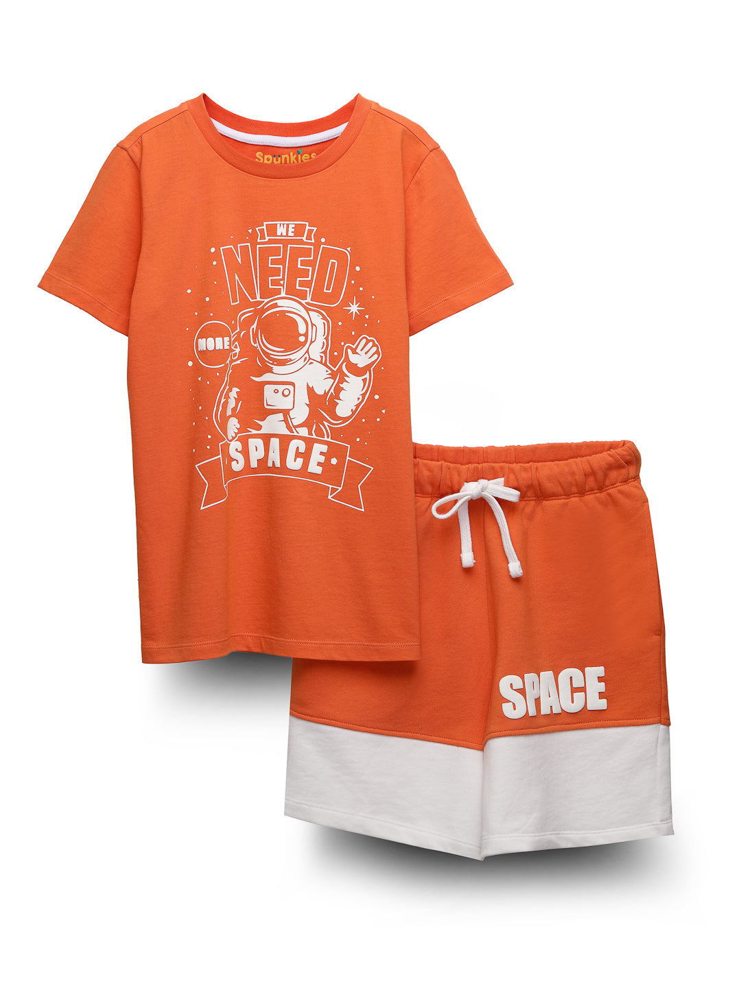Funky orange space-themed boys sets