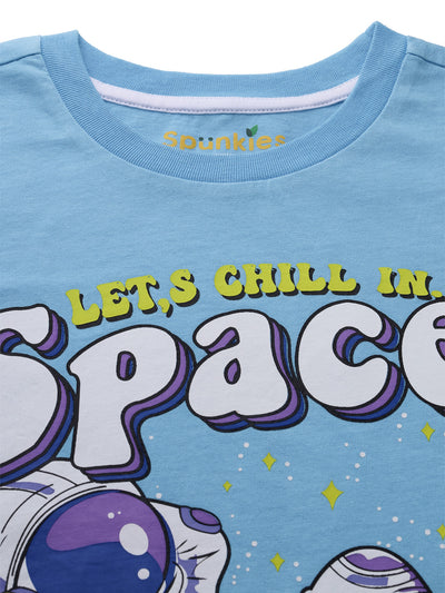Fancy casual space-printed boys sets