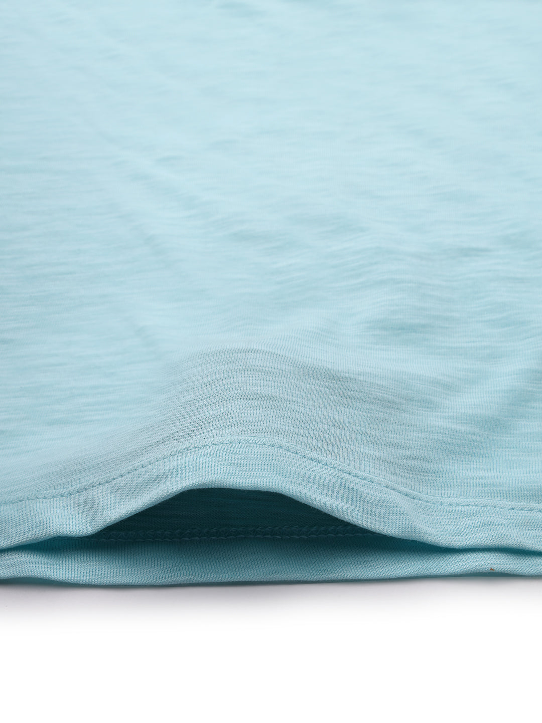 Solid half-sleeved 100% cotton Slub top