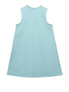 Aqua Sleeveless 3D Floral Dress