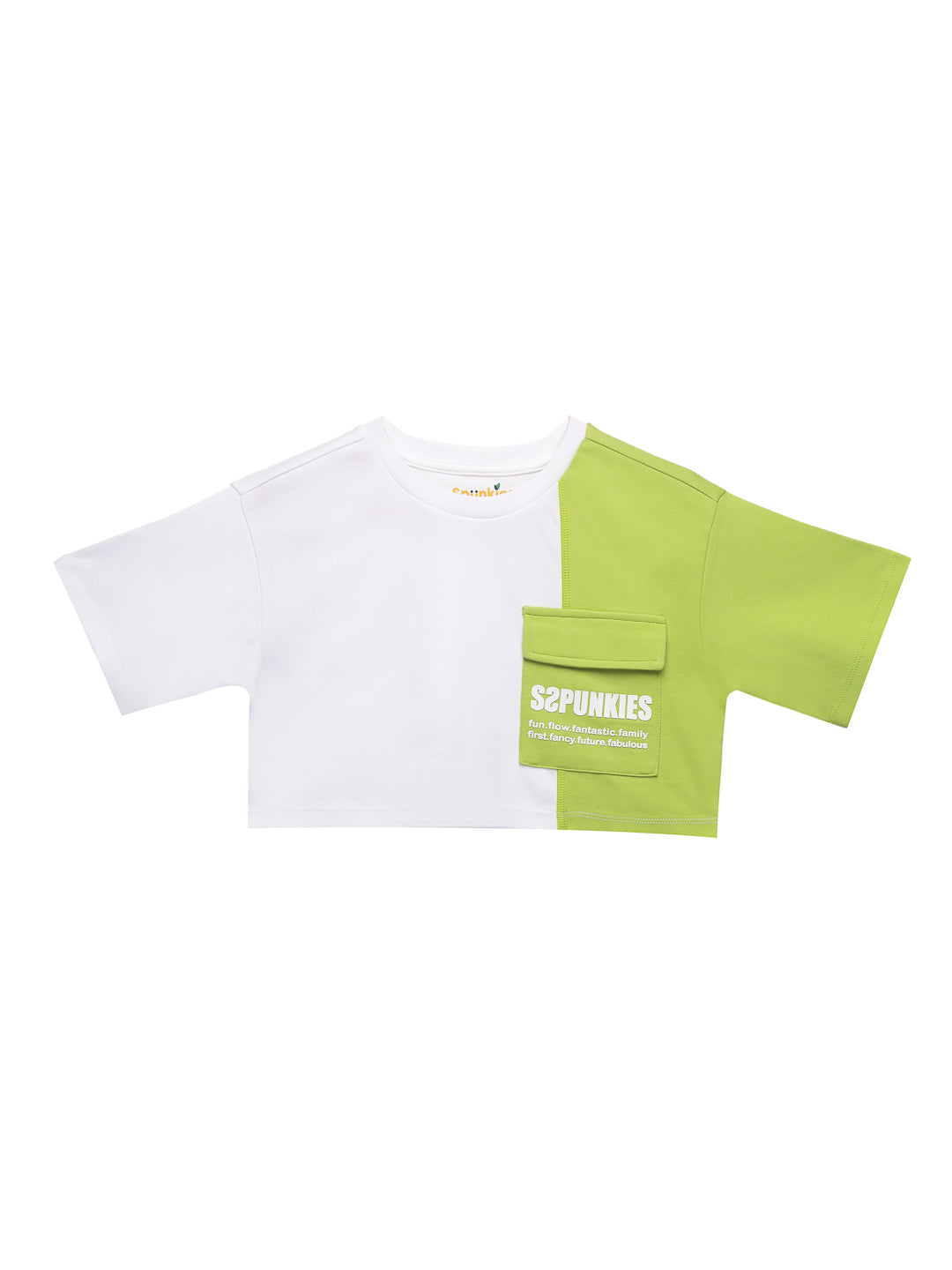 Fashionable Cut & Sew Half-Sleeved 100% Cotton Top