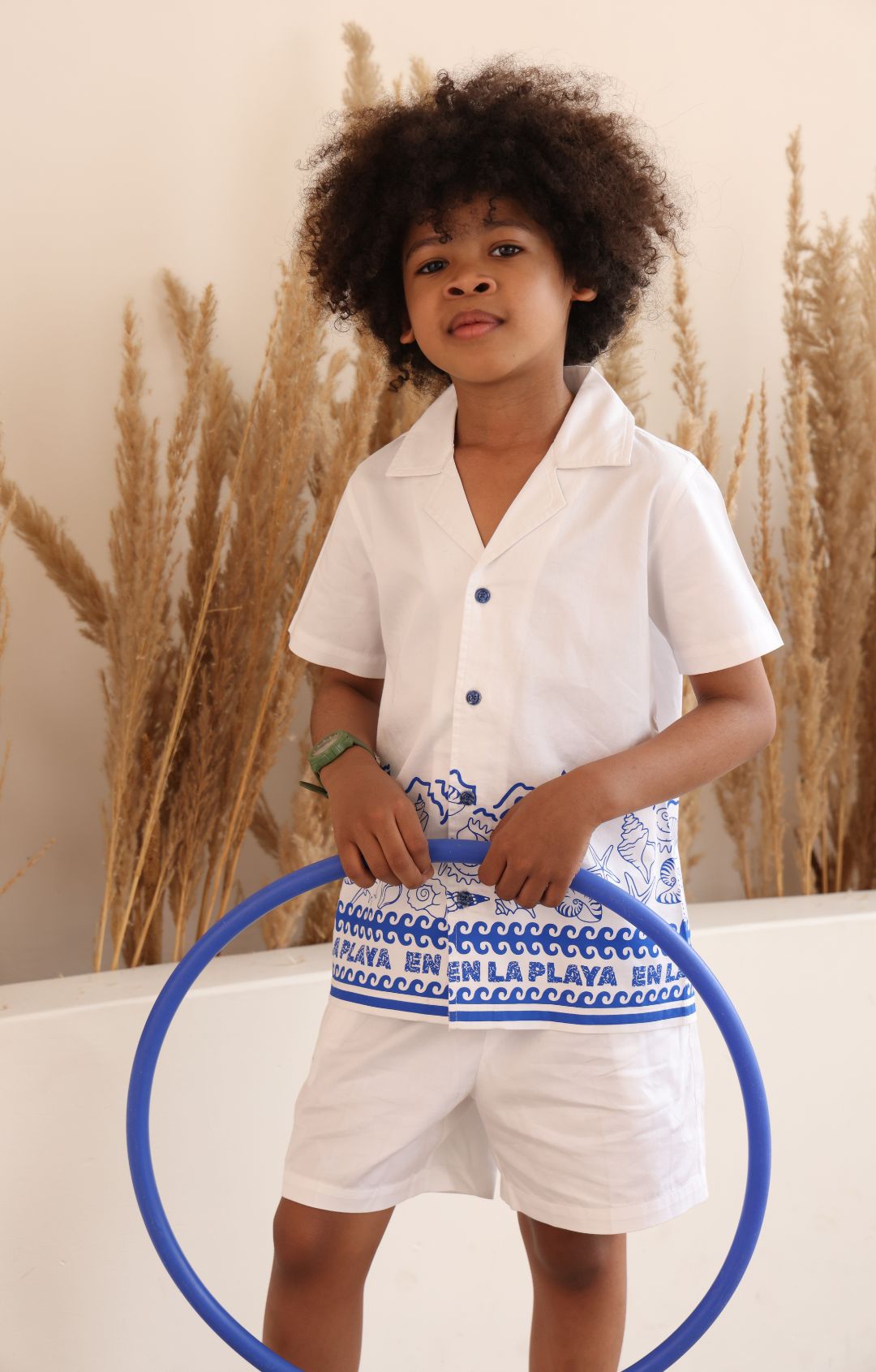 Spunkies Boys White Printed Co-ord Set