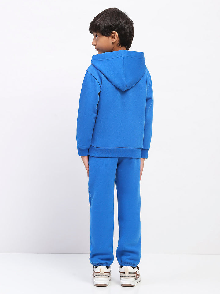 Boys Blue Long Sleeve Hoodies Sweatshirt Set