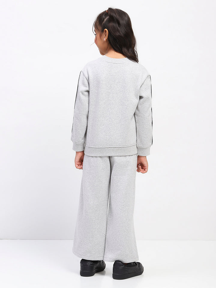 Girls Grey Long Sleeve Sweatshirt Set