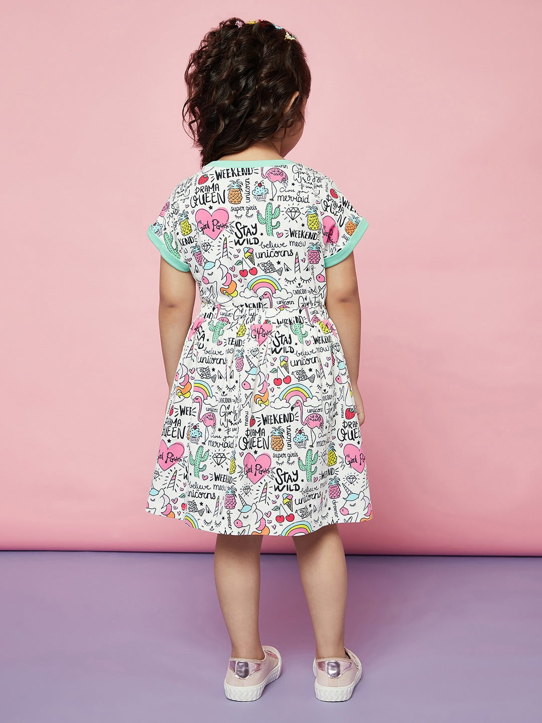 Kid Girl Fun Print Dress