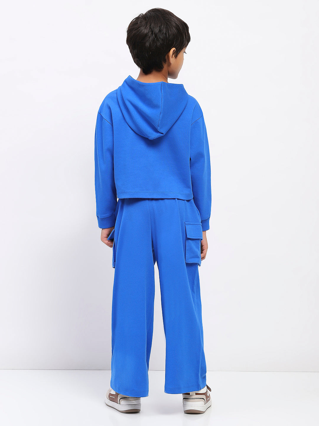 Boys Blue Long Sleeve Hoodies Sweatshirt Set