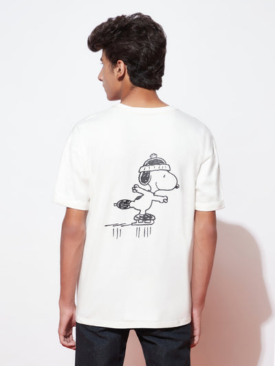 Teen Boy Printed Peanuts Oversized T-Shirt
