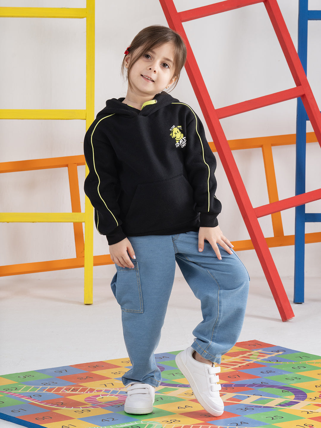 Unisex Hoodie Combo - Black & Blue Fleece Full Sleeve with Drawcord