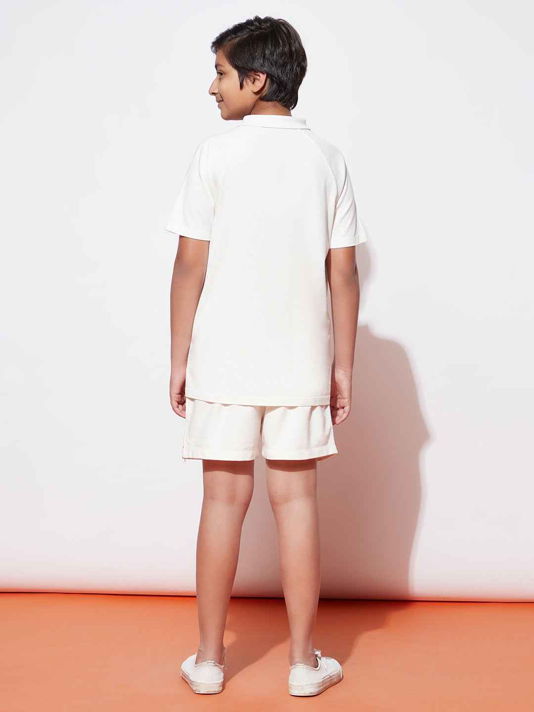 Teen Boys' Collared T-Shirt and Shorts Set