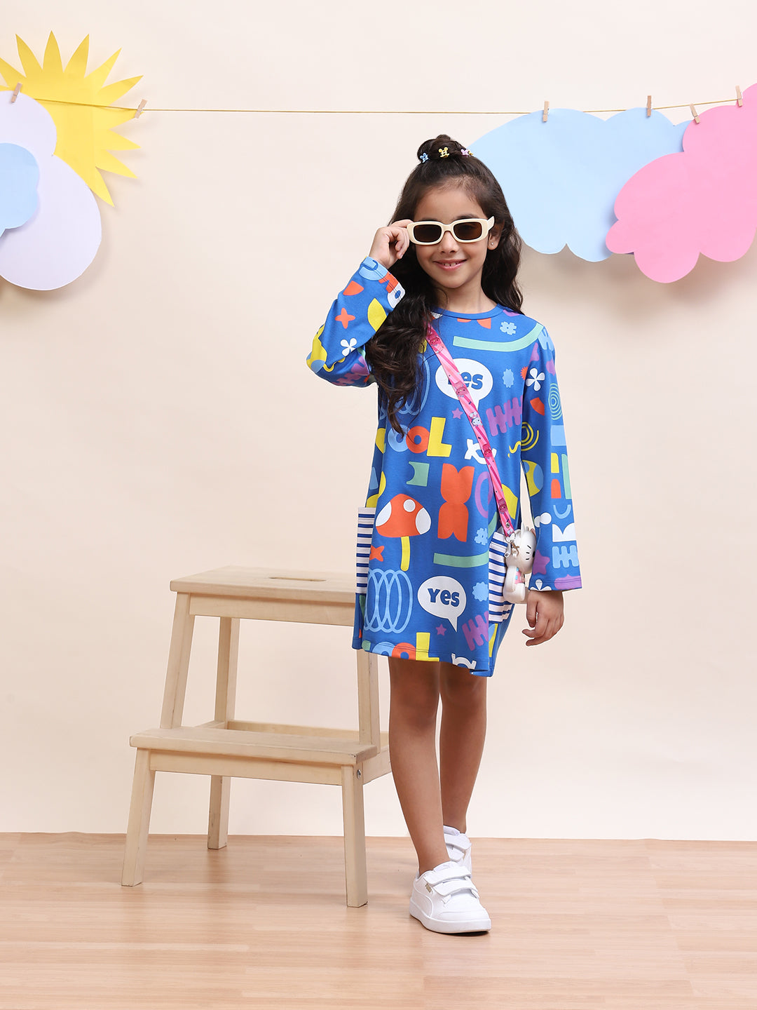 Blue AOP Play Dress