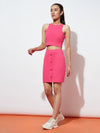 Pink Stretch Ribbed Top