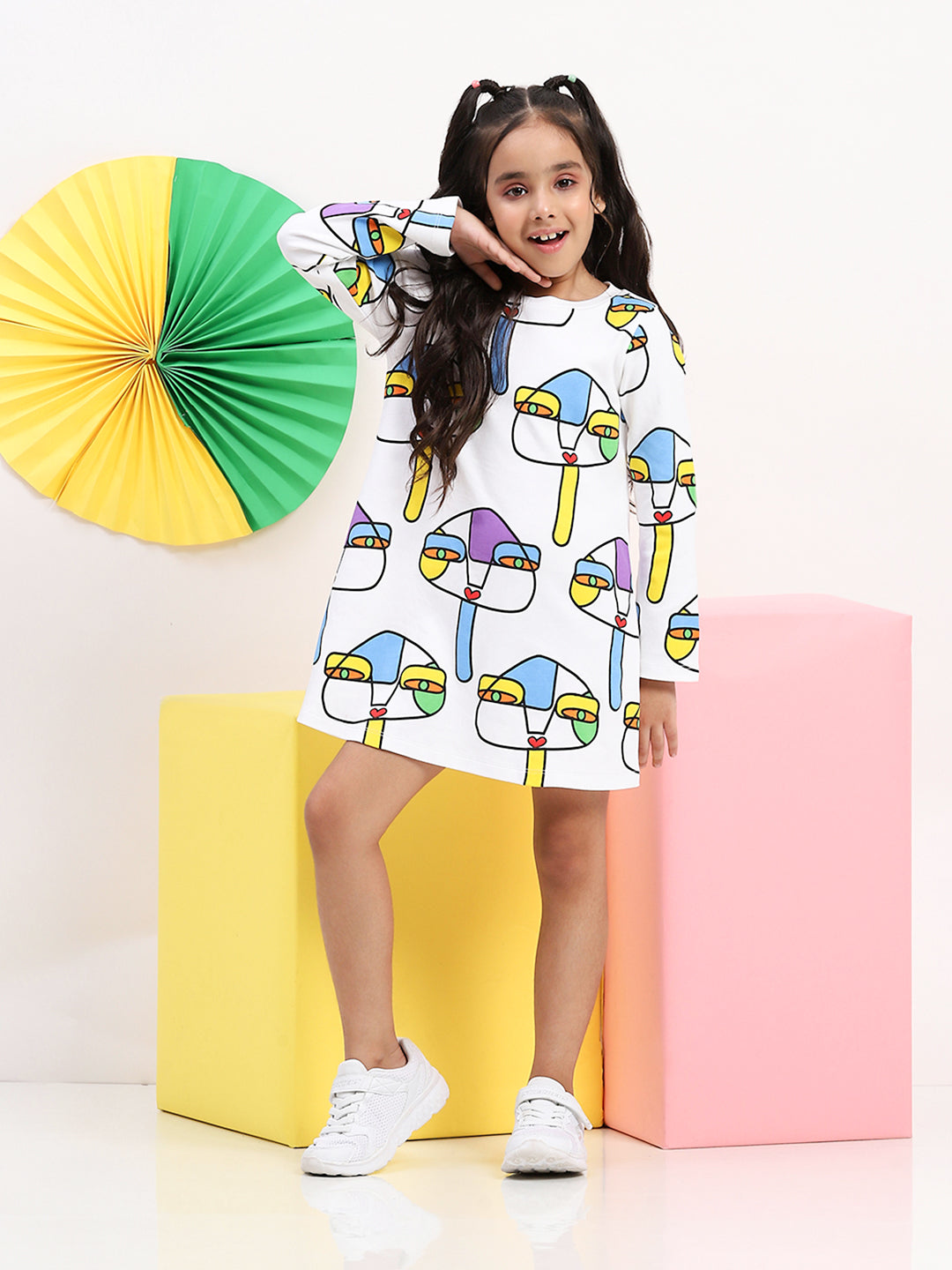 White Printed Play Dress