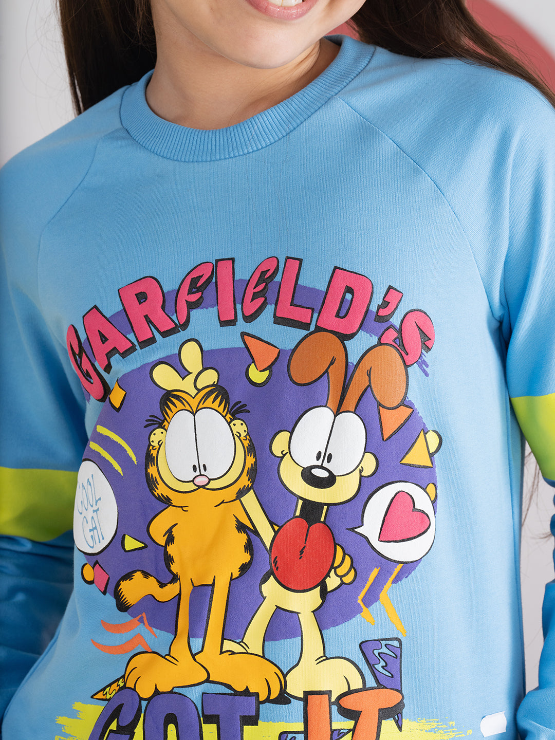 Blue Garfield Printed Sweatshirt Spunkies