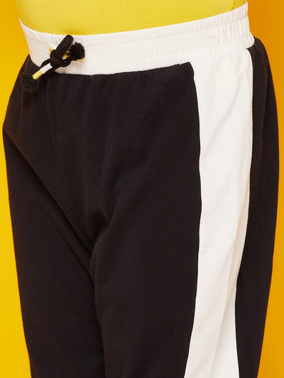 Black Stretched Joggers For Boys