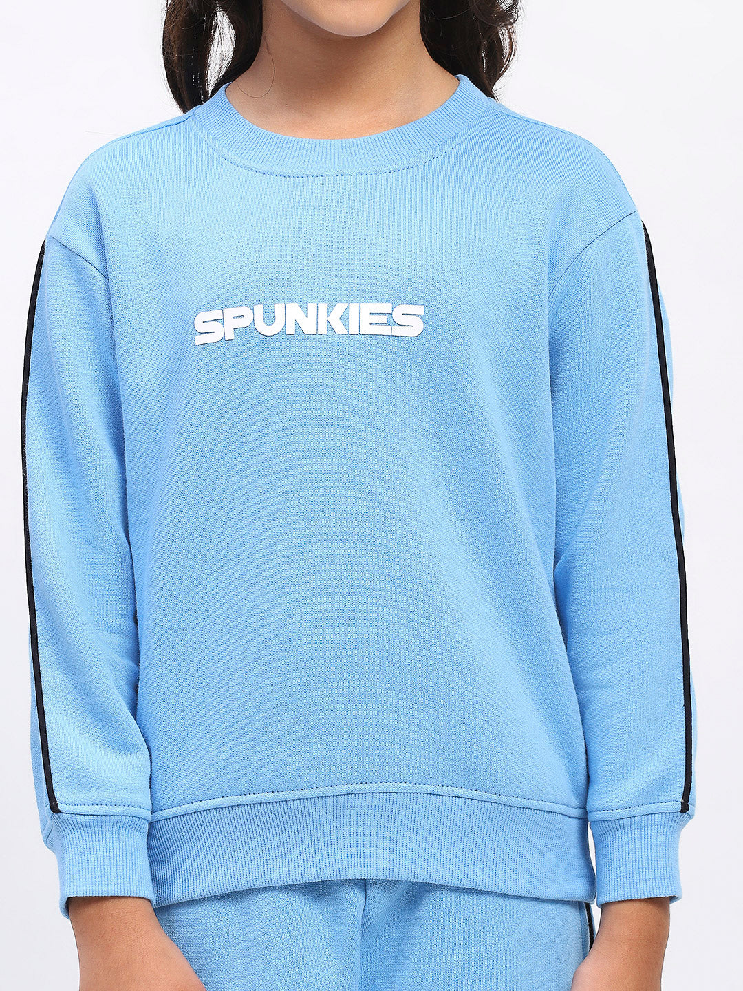 Girls Blue Long Sleeve Sweatshirt