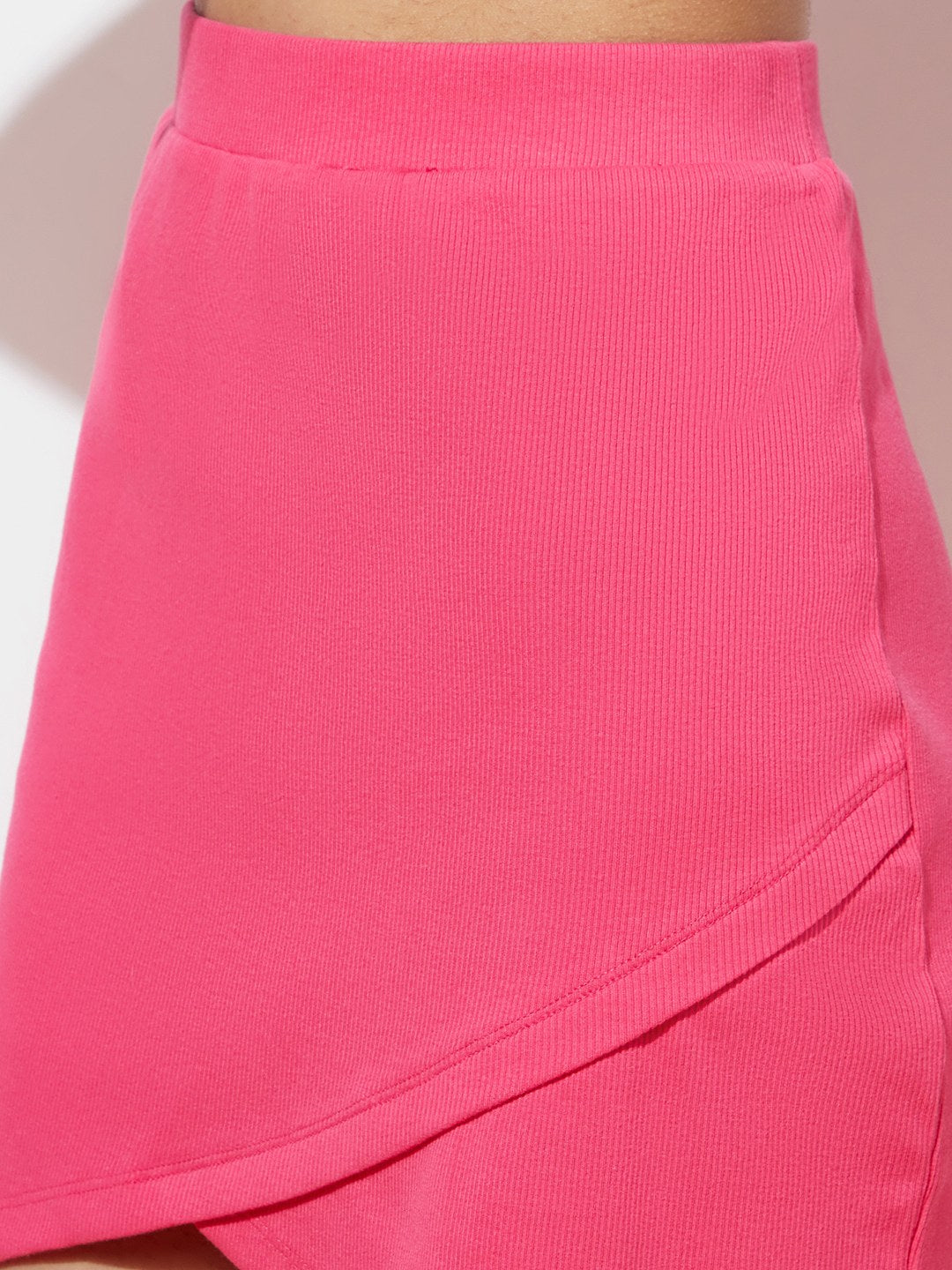 Girls Ribbed Pink Skirt