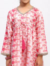 Girls Full Sleeve Printed Anarkali Kurta and Palazzo Set