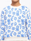 Boys White Long Sleeve Printed Sweatshirt Set