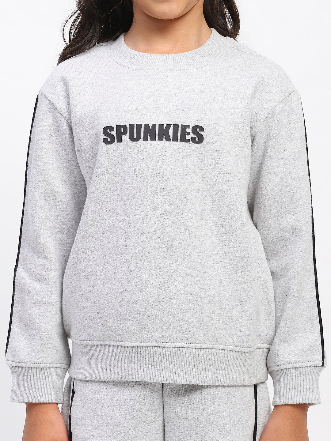 Girls Grey Long Sleeve Sweatshirt Set