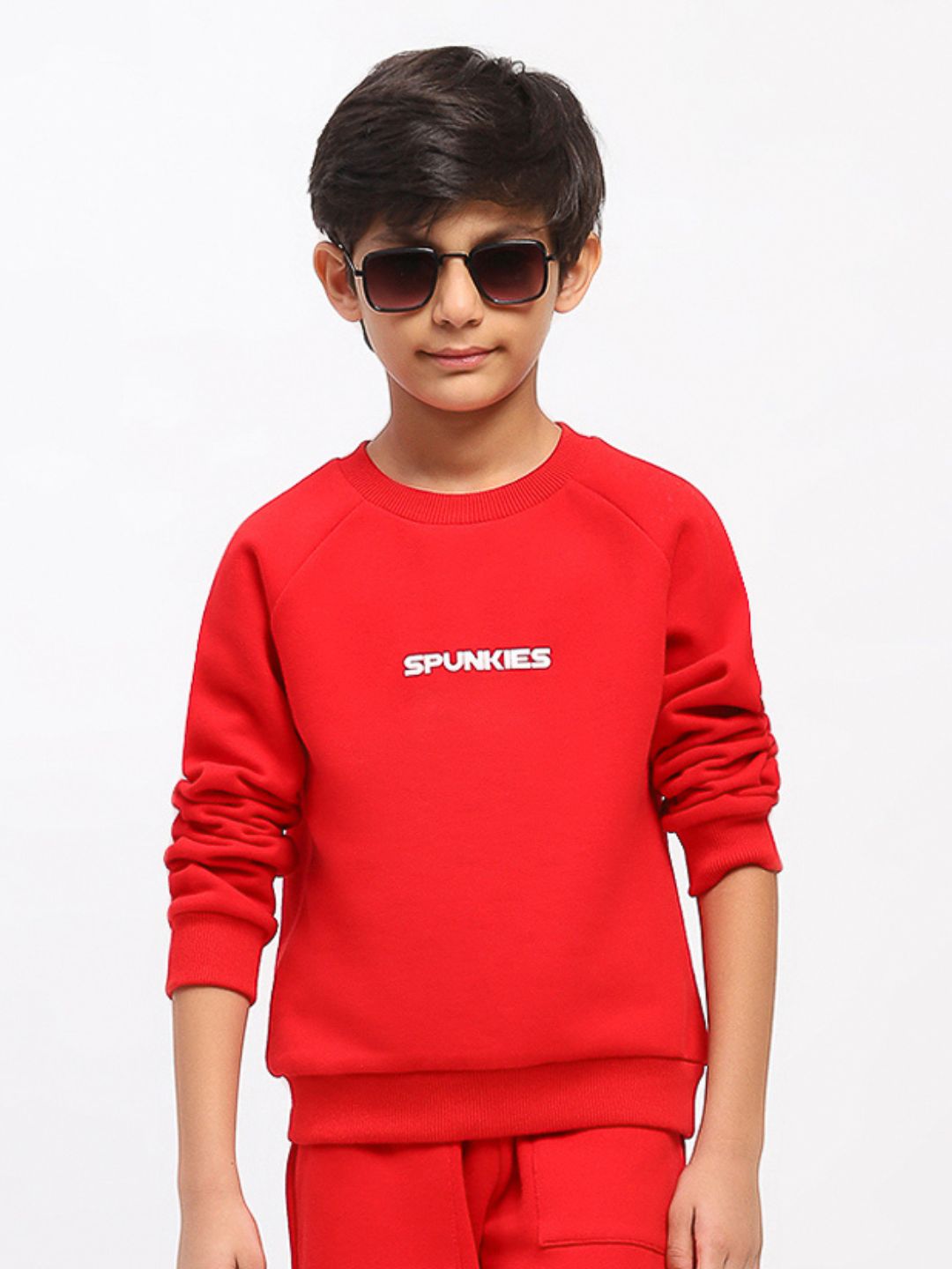 Boys Red Long Sleeve Sweatshirt