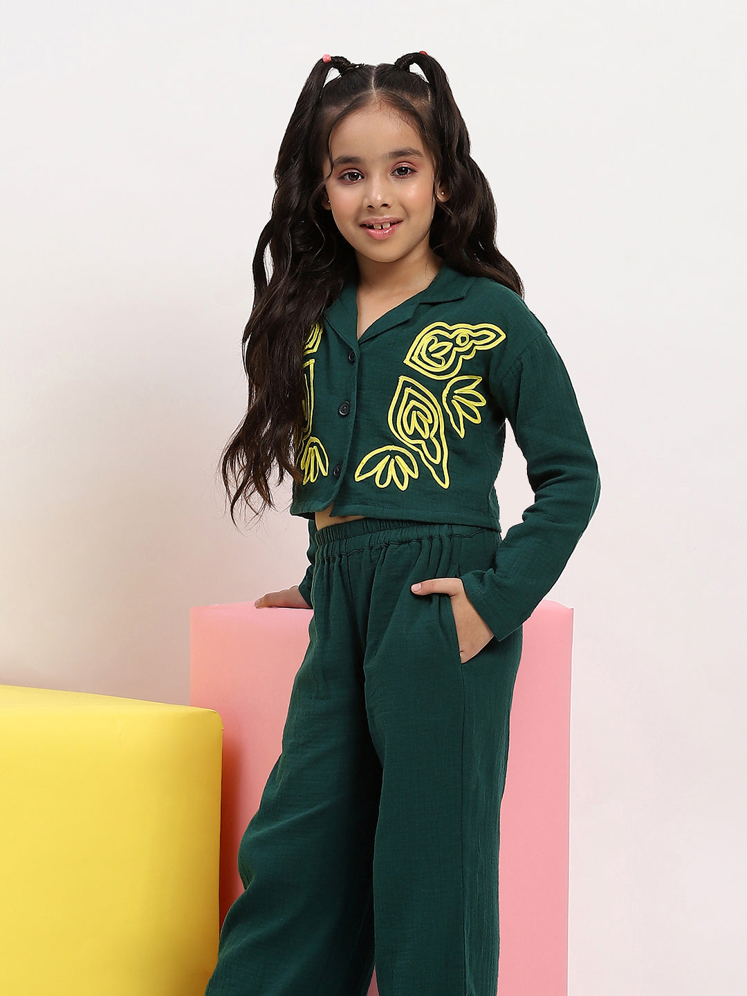 Cotton Gauze Embroidered Set