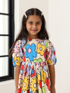 Girls' Multi Color Printed Dress