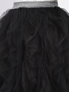 Girl's Black Layred Ruffled Tulle Skirt