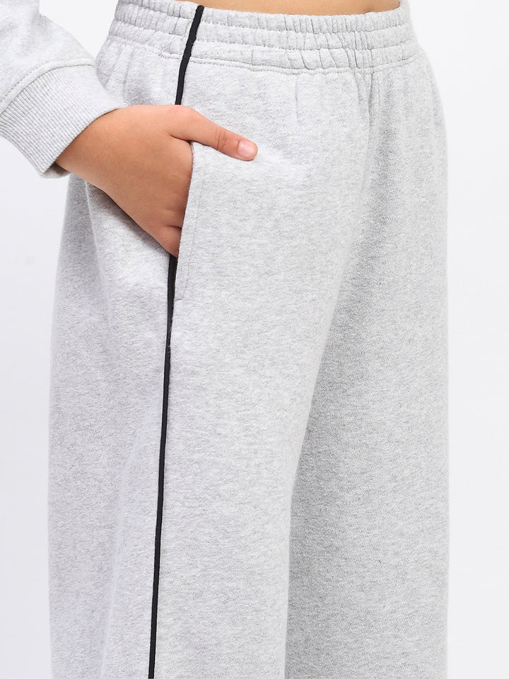 Girls Grey Long Sleeve Sweatshirt Set