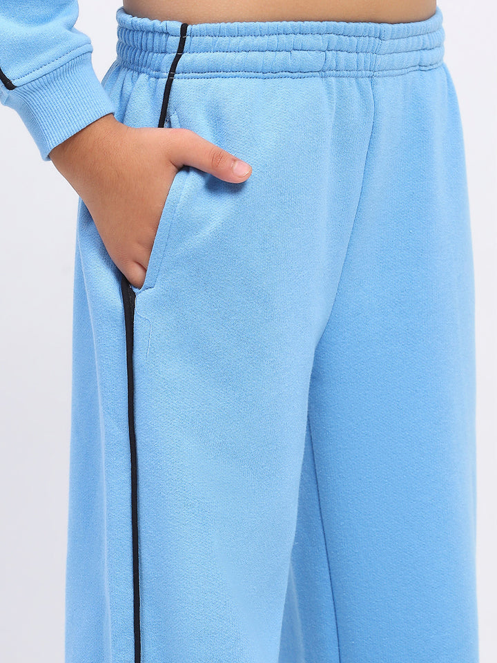 Girls Blue Long Sleeve Sweatshirt Set