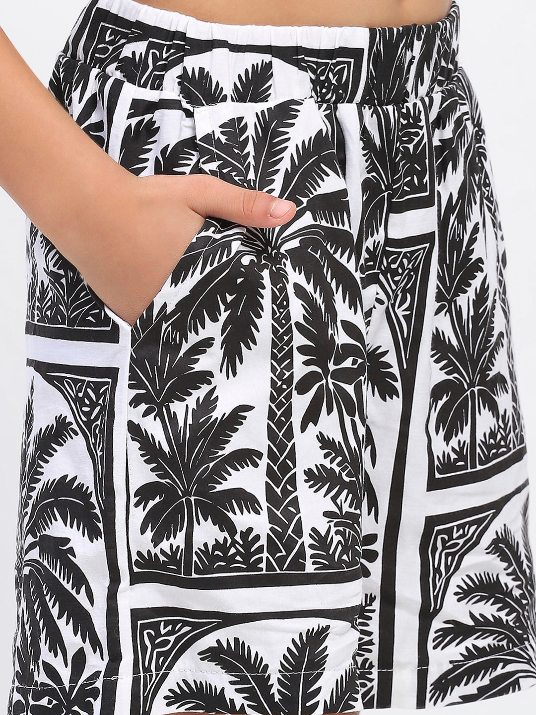 Boys White Palm Tree Print Co-Ord Set
