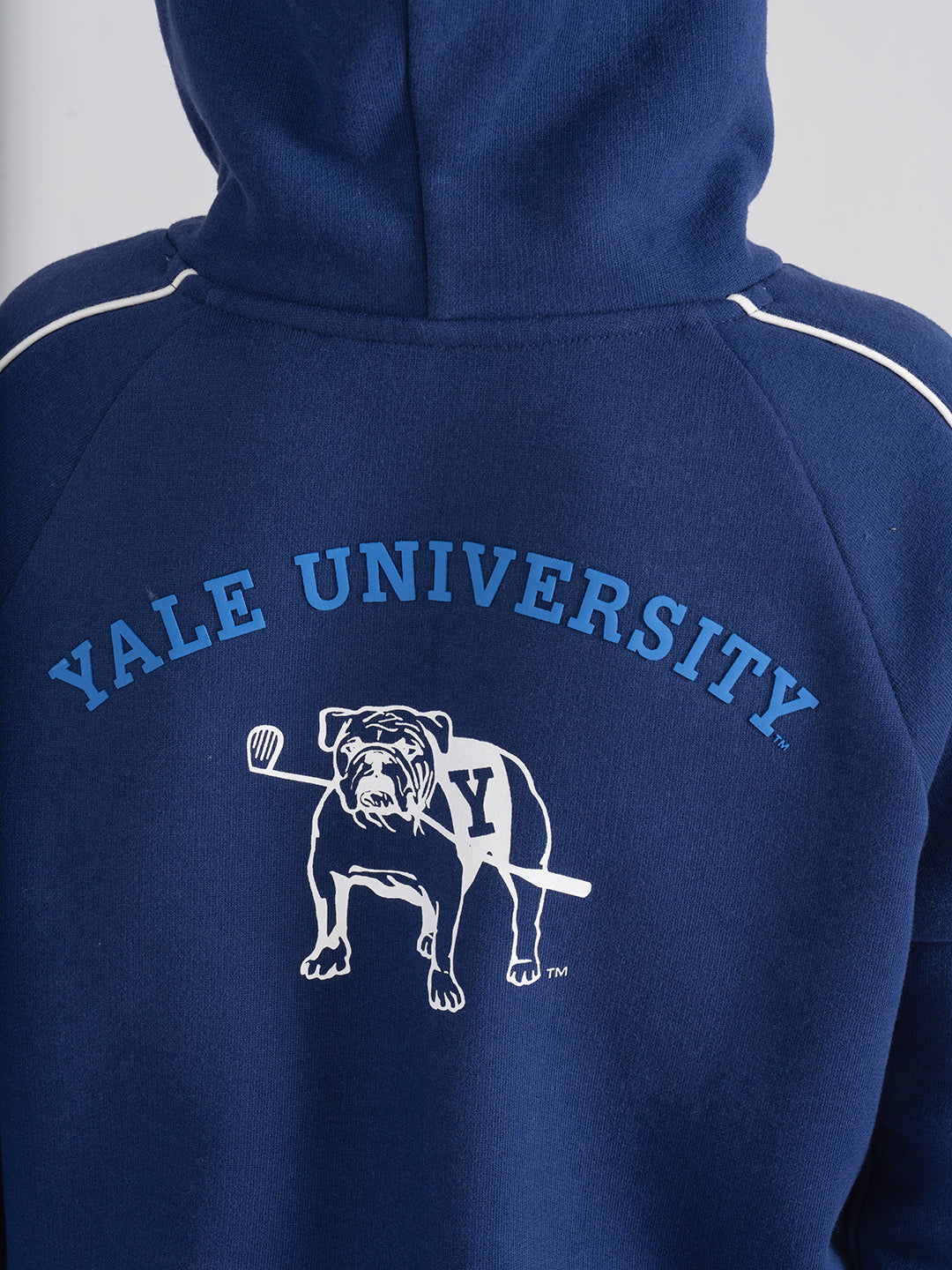 Embroidered Navy Yale Hoodie